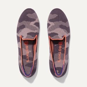 Rothy’s Taupe Camo Rounded Knit Loafers size 9.5